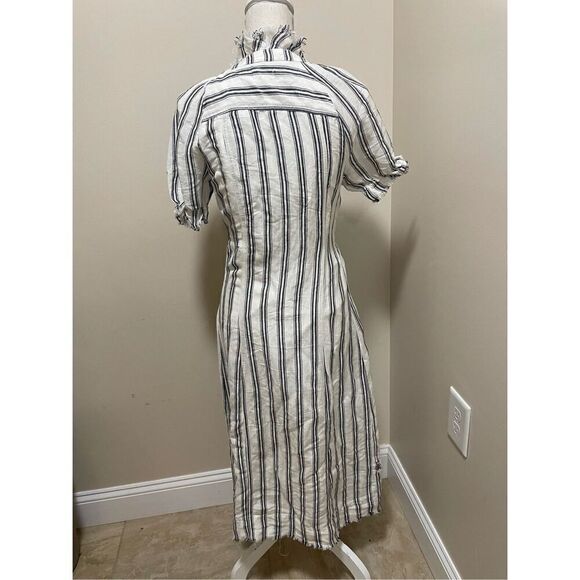 New Anthropologie Pilcro Ruffle-Collar Buttondown Dress Size 4 - Picture 8 of 10